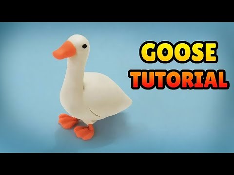 🔴 DIY How to make Miniature GOOSE - Easy Polymer Clay and Fondant Sculpting Cakes Tutorial