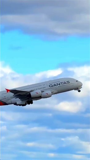 The Raw Power of a Qantas A380 Takeoff #aviation #airplane #impressive