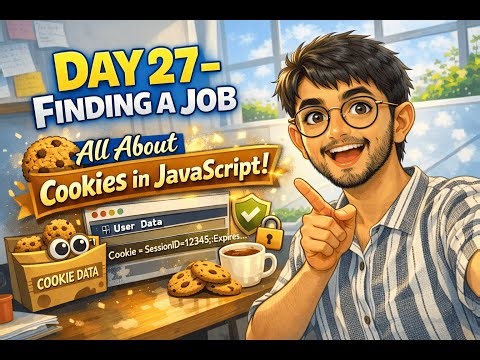 Day 27 of Finding a Job Series | Cookies in JavaScript Explained | 90 Days Job Hunt Challenge