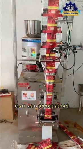 Red Chilli Powder - Pouch Packing | 50 Gram Pouch Packaging Machine #creatureindustry #packing
