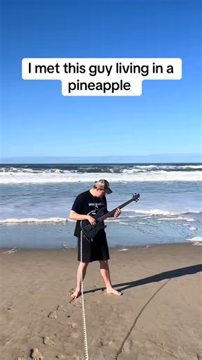 He was absorbent and yellow and porous. #beach #bass #spongebob #fyp #viral #music #musiciansoftiktok | Whamola Music
