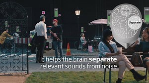 Our newest hearing aid – Oticon Opn – helps the brain separate the relevant sounds from the mass of background noise. This is thanks to BrainHearing™ technology. You can see it in action here. | Oticon