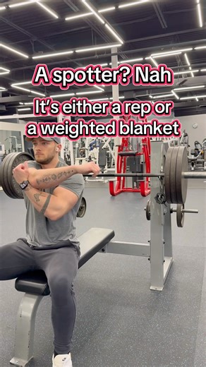 No need for a spotter, it could make for a weighted blanket. #benchpress #chestday