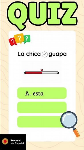 Quiz en espagnol pour apprendre la grammaire espagnol #apprends #clases