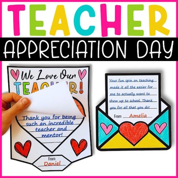 Teacher Appreciation Week Thank You Cards, Coloring Pages and Writing Activity