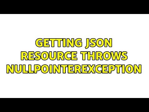 Getting json resource throws NullPointerException