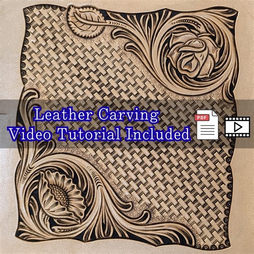 Sheridan Style Leather Carving Design – Western Floral Pattern (PDF) - Etsy