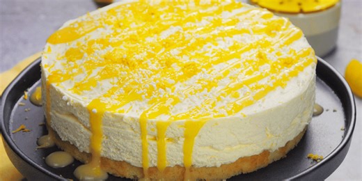 Zesty lemon drizzle cheesecake recipe