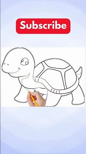 Easy tortoise drawing tutorial!