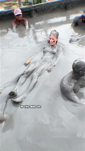 People Travel Just To Bathe In Volcano Mud 🌋 #facts #valcano #mud #shorts