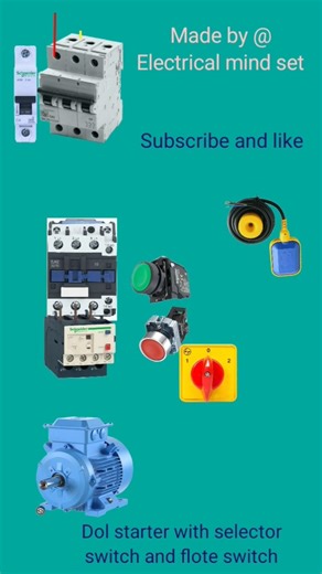 Dol starter with selector switch and flote switch wiring diagram made by@###@ electrical mind set