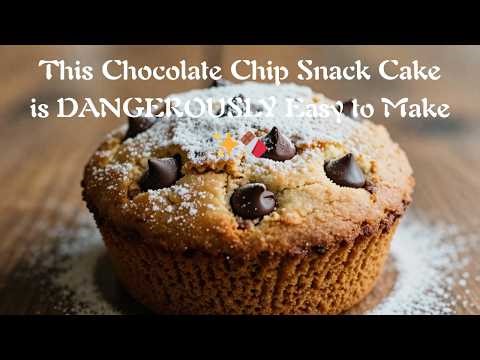 This Chocolate Chip Snack Cake is DANGEROUSLY Easy to Make ✨🍫