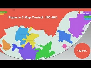 Paper.io 3 Map Control: 100.00% Biggest Map in the World
