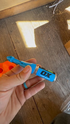Using the OX Tuff Shot to mark out the holes for these climbing rocks so my kids can get up into the loft of their play monitor barn! #CinchCarpentry #QualityOverQuantity #PostFrame #Tuff #Shot #Chalk #Barn #PlayHouse #Tools #Marking #Drilling #Holes #Alberta | Cinch Carpentry