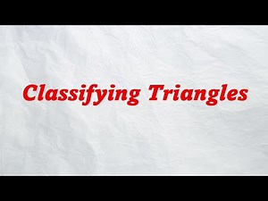 Classifying Triangles