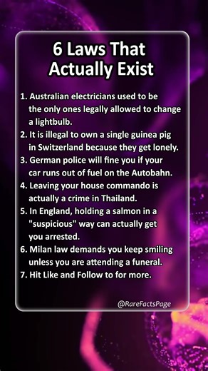 6 strange laws that actually exist