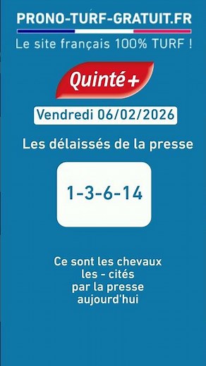 Pronostics PMU de la Presse · Quinté du Vendredi 06/02/26 · Synthèse des 10 meilleurs journalistes