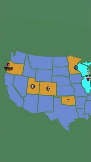 NBA Division Map! #Shorts