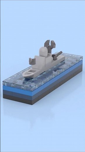 LEGO Micro Destroyer Ship 🌊🚀 A Tiny Navy Beast Made of Bricks! #legoshorts #legomoc #legoanimation