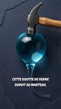La goutte de verre qui explose par sa queue. #verre #science # #culturegenerale