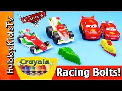 Make Lightning McQueen Bolt Crayons! HobbyKidsTV