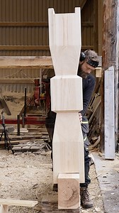 Timber frame post step-by-step 🪵 #woodworking #craftsmanship #reels | Fjeld & Fragått