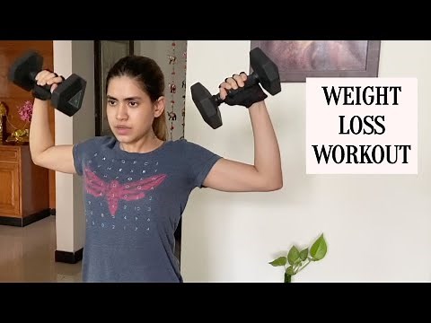 Full Body Workout for weight loss /fat loss at home (with weights or Dumbbells)