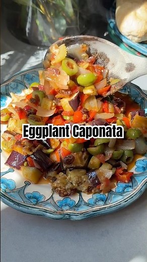 Make this eggplant recipe this summer! (Eggplant Caponata) #eggplant recipe ant