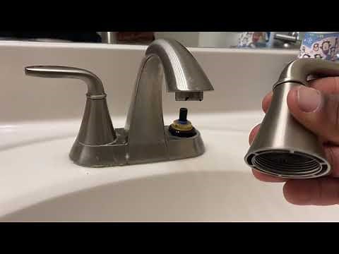 Hot and cold Pfister Cartridge replacement on a bathroom faucet