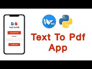 How To Convert Text File To Pdf File Using FPDF And KivyMD | TextToPdf App