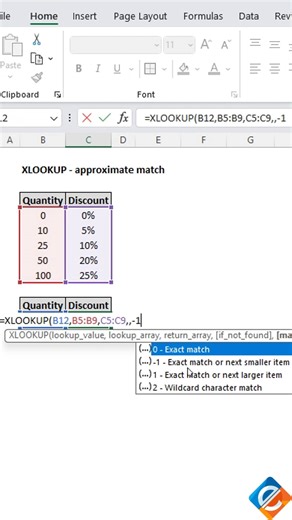Excel XLOOKUP Magic: Mastering Approximate Matches for Precision! 🔍📊✨ Dive into the world of Excel's XLOOKUP with Approximate Matches! Learn how to harness the power of this function for precise data retrieval. Elevate your spreadsheet skills and uncover the secrets of making your data lookups seamless and accurate. Watch, learn, and become an XLOOKUP maestro! 💻🚀 #ExcelTips #XLOOKUP #ApproximateMatch #SpreadsheetSkills #DataPrecision | Excel Formulas Unleashed