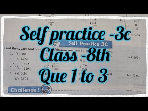 ex 3c | new learning composite mathematics class 8 solutions chapter3 | square root division method