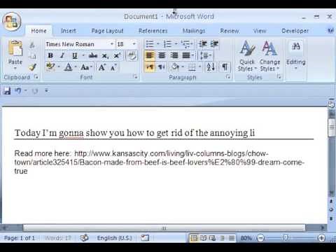 how to remove annoying line break in microsoft word document in a single step