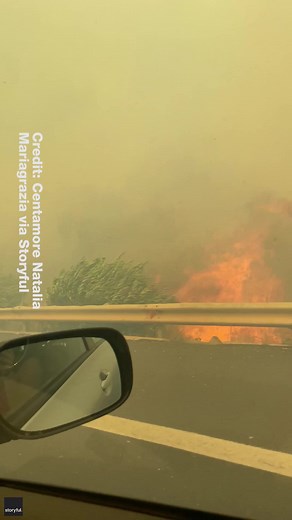 3.2K views · 16 reactions | Roadway Surrounded by Flames as Deadly...