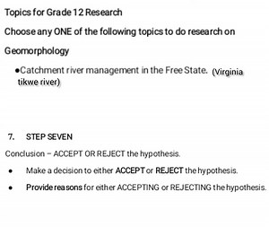 Topics for Grade 12 ResearchChoose any ONE of the following to... | Filo