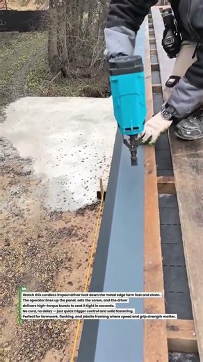 Cordless Impact Driver Metal Edge Install #tools #construction #contractor