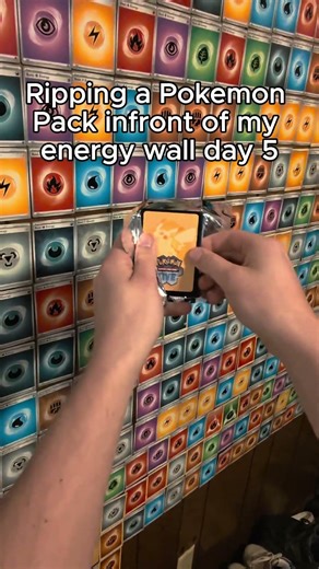 Ripping a Pokemon mega evolution pack infront of my energy wall day 5 #pokemon