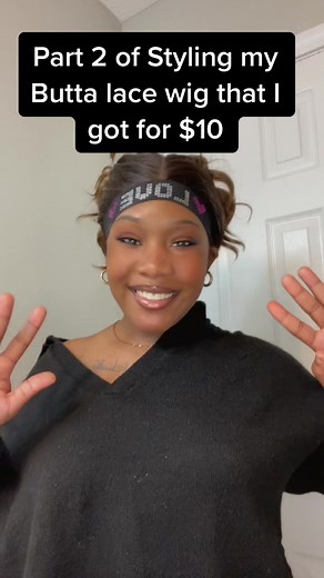 Part 2 styling my butta lace wig i got for $10 🫶🏽#wiginfluencer #inf #buttalace #unit23 #sytheticwig #syntheticwig #syntheticwiginstall #wiginstall #blackhairstyle #blacktiktok #blackhairtiktok #install #installwig #installwigs #sensationalwigs