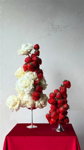 WHITE OAK FLOWER CO. on Instagram: "Strawberries and cream, reimagined for Valentine’s Day. A study in softness, sweetness, and indulgence - where cream takes on a sculptural form and strawberries become playful gestures of romance. Oishii Berries are finally in Toronto, and they feel like a love story meant to be shared. Sweet, vibrant, and absolutely worth it, these farm fresh strawberries are grown year-round in smart farms, pesticide-free and non-GMO. A modern luxury rooted in care and inten