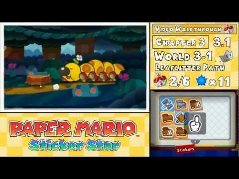 Paper Mario: Sticker Star Walkthrough 3.1 (World 3-1) Leaflitter Path