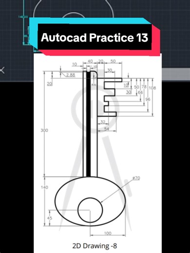 Autocad (Key) (SourceCad) #fyp #engineering #autocad #autocad2d