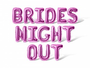 BRIDES NIGHT OUT Letter Balloon Banner - 10 Color Options - Bachelorette Party Decorations - 16" Balloons Bridal Shower Party Supply Decor - Etsy