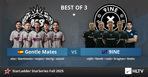 Gentle Mates vs 9INE at StarLadder StarSeries Fall 2025