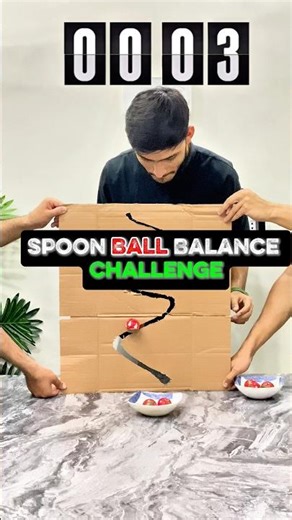 Spoon Ball Balance Challenge 😱 | Who Can Do It Fastest? #shorts