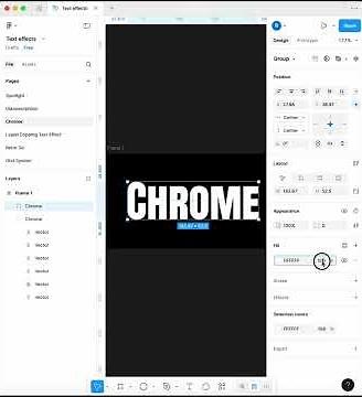 Chrome Gradient Text Effect in Figma 💎⚙️ (No Plugins!) #tutorial #uidesignlearning #figmauidesign