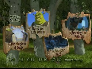Shrek Disc 1 (2001) DVD Chapter Menus