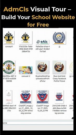 AdmCls Visual Tour – Build Your School Website for Free