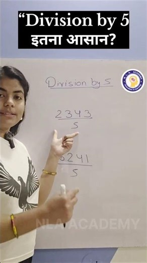 “Divide by 5 Without Long Division!” | vedic maths #youtubeshorts #mathstricks #vedicmaths#division