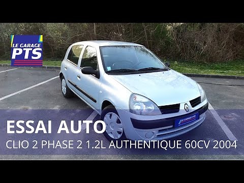 TEST AUTO - RENAULT CLIO 2 1.2 60cv AUTHENTIQUE 2004