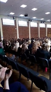 The moment next year's Head Girl Team was announced! Congratulations to Elizabeth and her deputies Katya and Maja. | Walthamstow Hall School